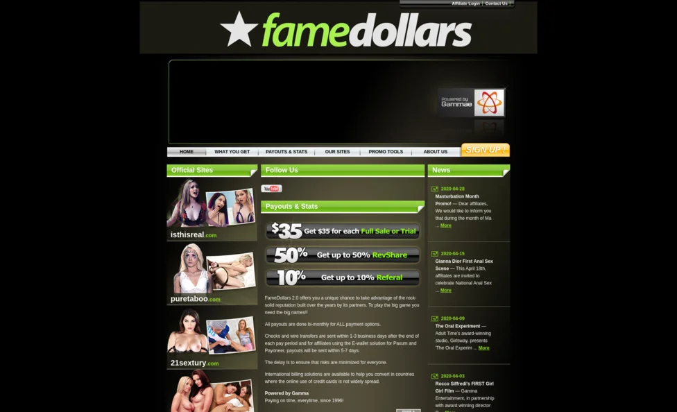 Famedollars screenshot