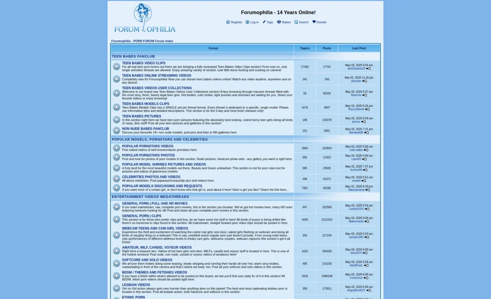 Forumophilia screenshot