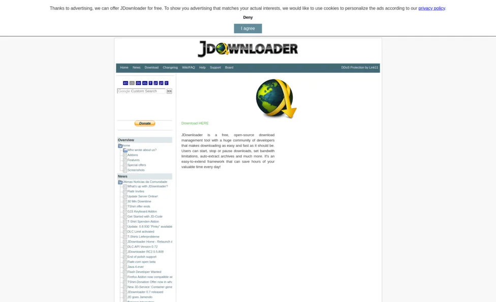 JDownloader screenshot