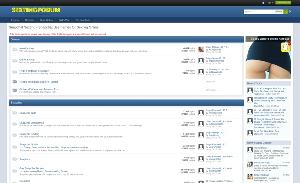 SextingForum screenshot