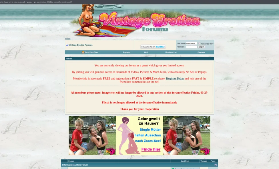 Vintage-Erotica-Forum screenshot
