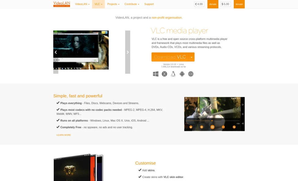 VLC Media Player screenshot