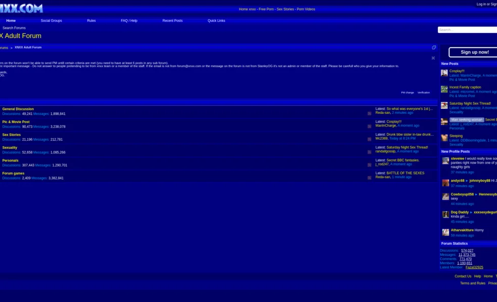 XNXX Forum screenshot