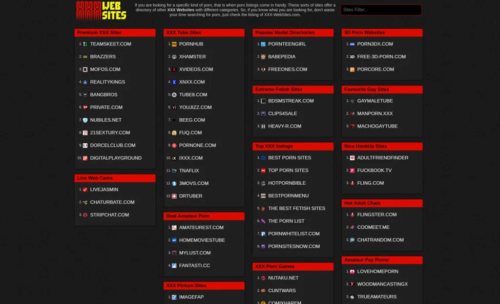 XXX-websites.com screenshot